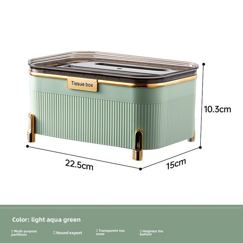 Generic Luxury Square Tissue Box holder for Living Room Shallow water Green 