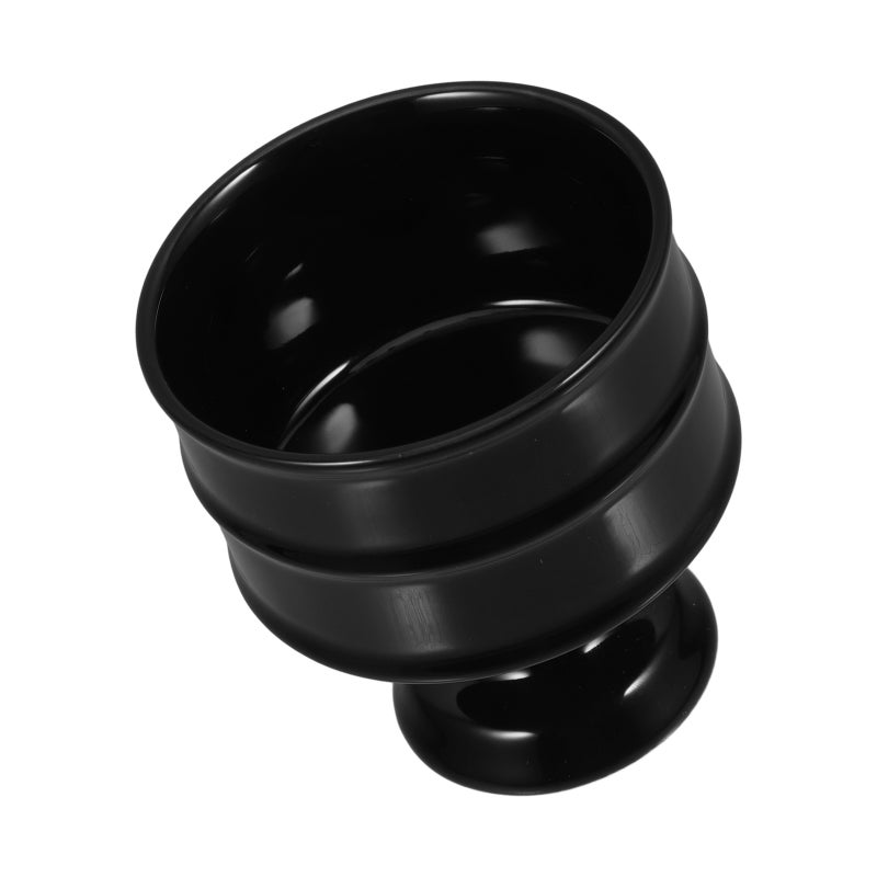 150ml Ceramic Candle Holder High Footed Candle Stand Dessert Cup Candlestick Holders for Wedding Dinning Party Home Decor Coffee Table and Dining Black - Image 1