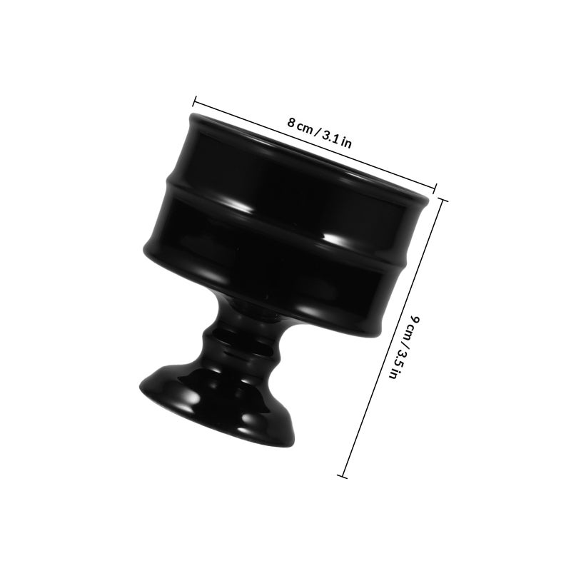 150ml Ceramic Candle Holder High Footed Candle Stand Dessert Cup Candlestick Holders for Wedding Dinning Party Home Decor Coffee Table and Dining Black - Image 2