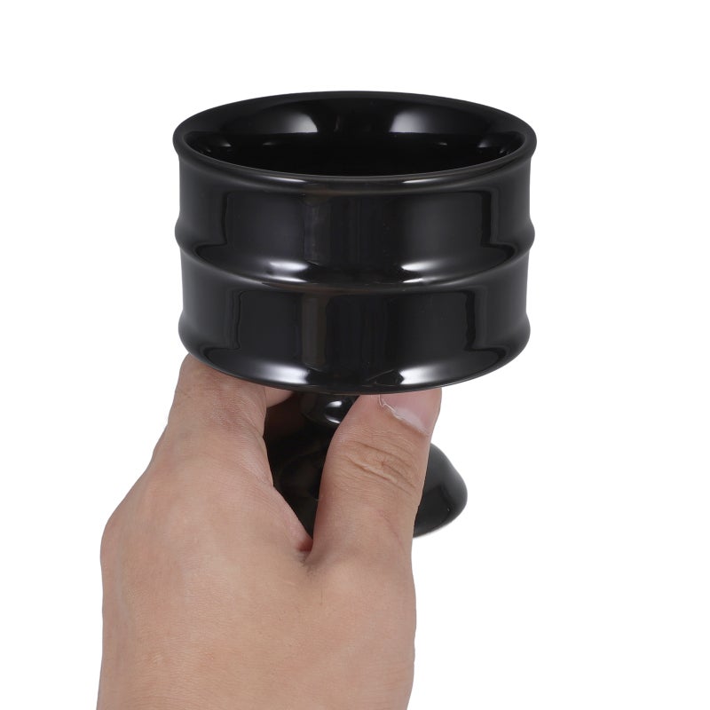 150ml Ceramic Candle Holder High Footed Candle Stand Dessert Cup Candlestick Holders for Wedding Dinning Party Home Decor Coffee Table and Dining Black - Image 3