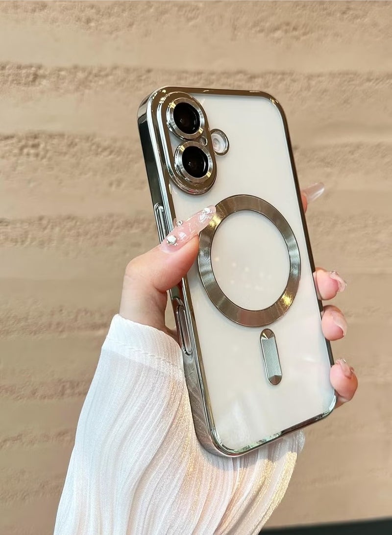 JAJEEK iPhone 16 Magnetic Case – Compatible with MagSafe, Built-in Camera Protector, Soft TPU Anti-Scratch Shockproof Slim Clear Case, Perfect Fit for iPhone 16 6.1 Inch - Image 2