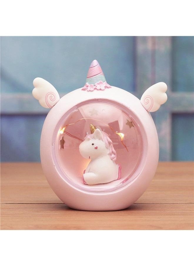 Generic - Unicorn Style Lamp Pink,Cartoon Night Lamp Table Lamp Kids Night Light Night Light for Kids Battery Operated Night Light Night Lights for Kids Decorative Night Lights Unicorn Lamp Desktop Child Pink - Image 1