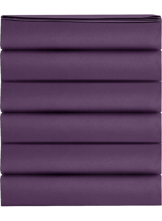 Elegant Comfort Elegant Comfort 6-Pack Luxury Flat Sheet Premium Hotel Quality Wrinkle and Fade Resistant 1500 Thread Count Egyptian Quality 6-Piece Bed Top Sheet  - Image 1