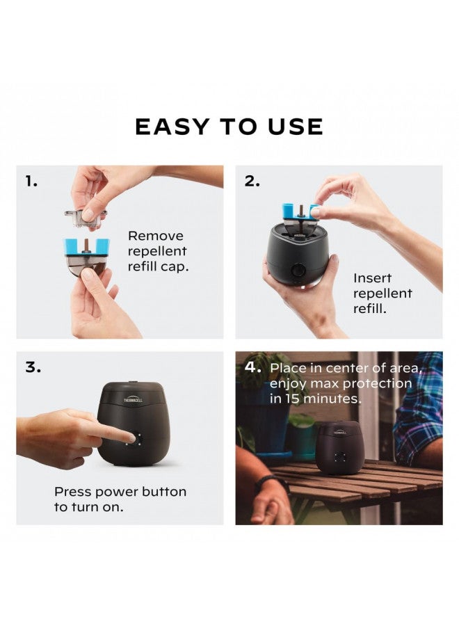 THERMACELL Thermacell E55 E-Series Rechargeable Mosquito Repeller with 20 Mosquito Protection Zone; 2 Pack Bundle, Graphite; Includes 12-Hr Repellent Refill; Bug Spray Alternative; Scent Free  - Image 4