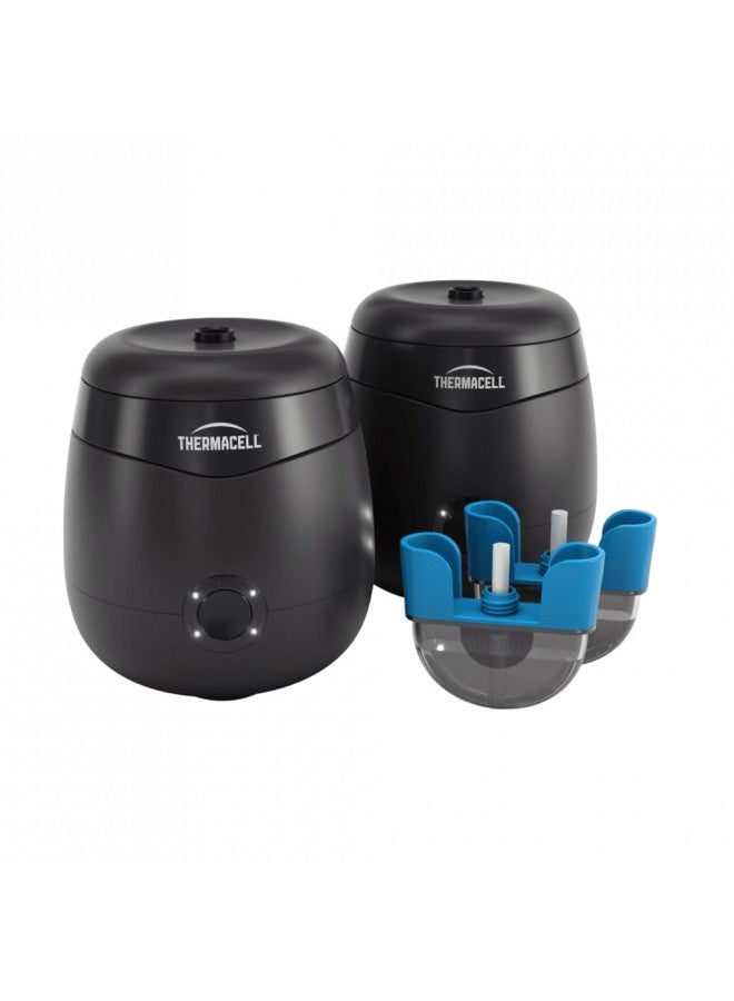 THERMACELL Thermacell E55 E-Series Rechargeable Mosquito Repeller with 20 Mosquito Protection Zone; 2 Pack Bundle, Graphite; Includes 12-Hr Repellent Refill; Bug Spray Alternative; Scent Free  - Image 1