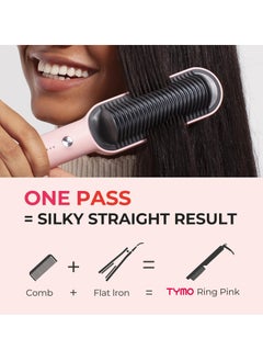 TYMO TYMO Ring Hair Straightening Brush TY.HC100.R – Pink  - Image 2