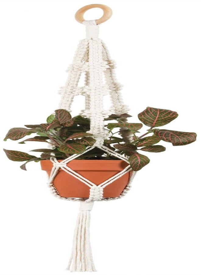 SOLID OAK MACRAME PLNT HNGR KT 4 PICOTS - Image 2