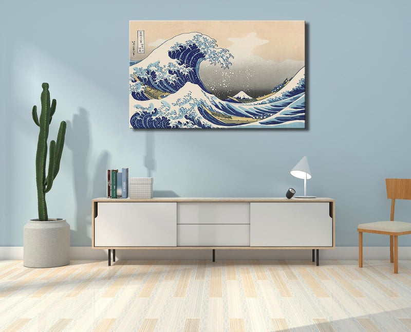 OKEXCKK The Great Wave off Kanagawa by Katsushika Hoki Wall Art Decor Classic Painting Abstract Seascape Canvas Print Pictures Modern Japanese Artwork for Bedroom Living Room Decoration 24x36 - Image 3