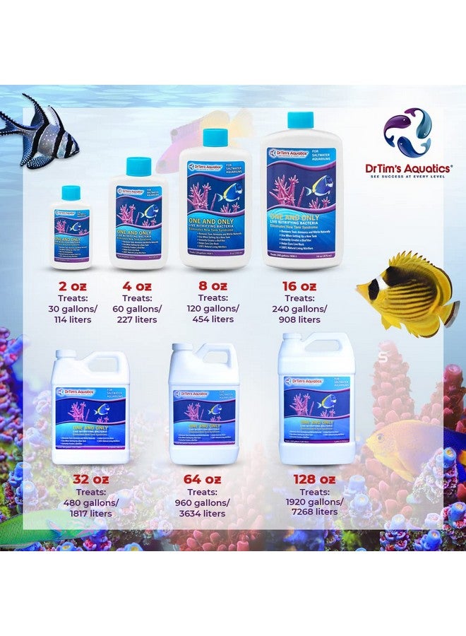 دي آر تيم أكواتيكز دكتور تيم أكواتيكس، بكتيريا النترتة الوحيدة للمياه المالحة - لأحواض الأسماك الجديدة، وأحواض السمك، وتصفية المياه، وعلاج الأمراض - منظف حوض الأسماك النقي H20 - يزيل السموم - 16 أونصة. - Image 5