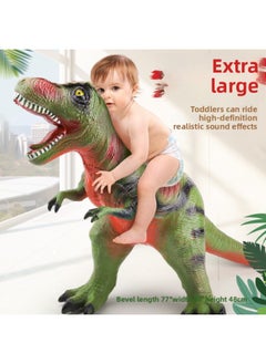 Dinosaur Toy Soft Rubber Super Large Simulation Tyrannosaurus Raptor Boy Children-Color:1m Grass Green Big Mac-Specifications:[edition 498] Story Music (selected By 70% Of People)