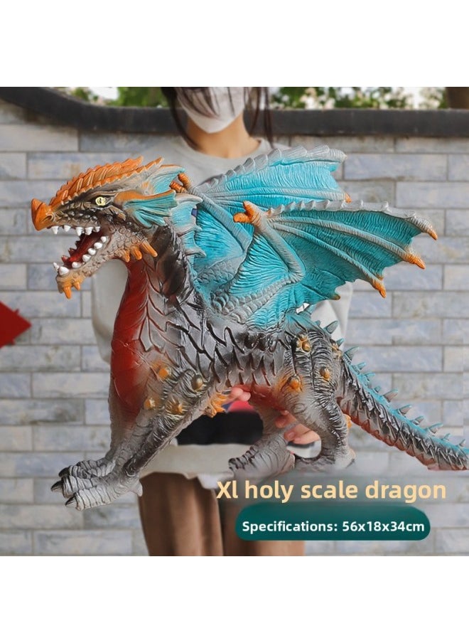 Generic - Dinosaur Toy Soft Rubber Super Large Simulation Tyrannosaurus Raptor Boy Children-Color:1m Grass Green Big Mac-Specifications:[edition 498] Story Music (selected By 70% Of People) - Image 1