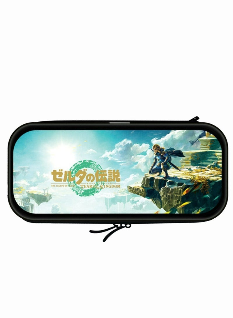 IINE Carrying Case Compatible with Nintendo Switch OLED Tears Kingdom Gaming Case with 10 Game Cards Holders, Portable Hardshell Protective Storage Bag Waterproof Console Accessories Case - Image 1