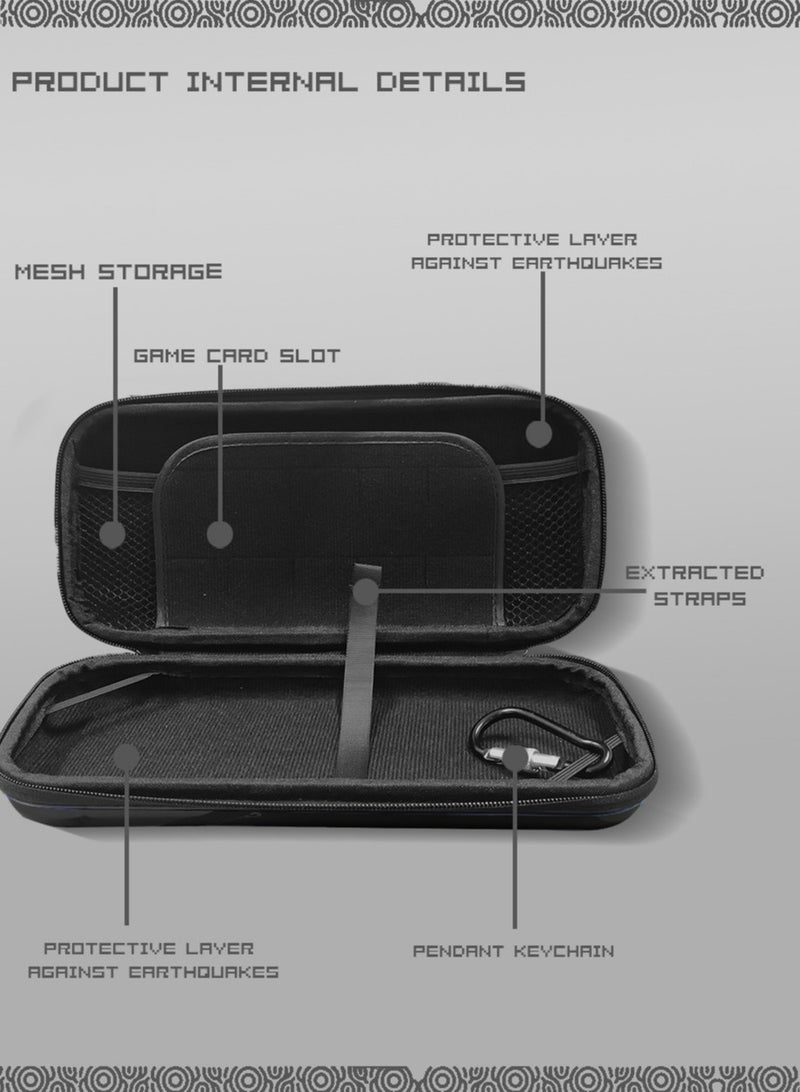 IINE Carrying Case Compatible with Nintendo Switch OLED Tears Kingdom Gaming Case with 10 Game Cards Holders, Portable Hardshell Protective Storage Bag Waterproof Console Accessories Case - Image 5