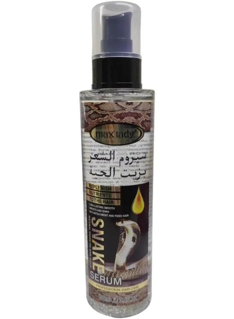 Max Lady Snake Oil Serum Professional Hair Care, Long-Lasting Smooth Anti-Detachment, 100ml - Image 1