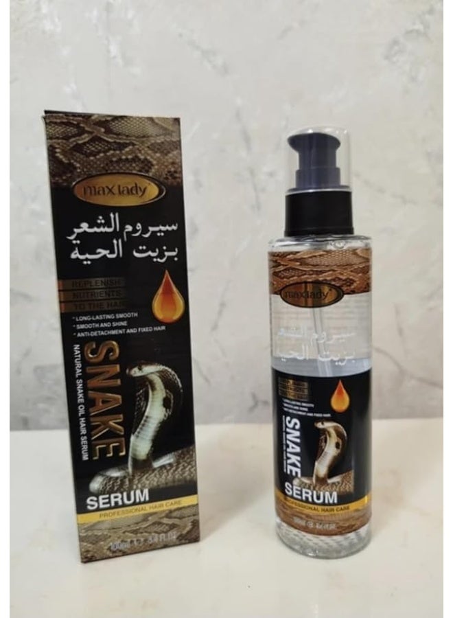 Max Lady Snake Oil Serum Professional Hair Care, Long-Lasting Smooth Anti-Detachment, 100ml - Image 2
