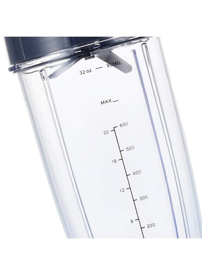 قطع غيار خلاط Nutribullet 600W/900W - كوبان 32 أونصة و 24 أونصة مع شفرة استخلاص (3 قطع) - Image 5