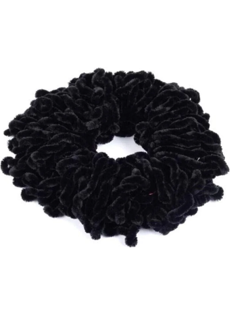 بيليفانتي كولكشن Women's Black Velvet Twist Pasta Bun Buckle