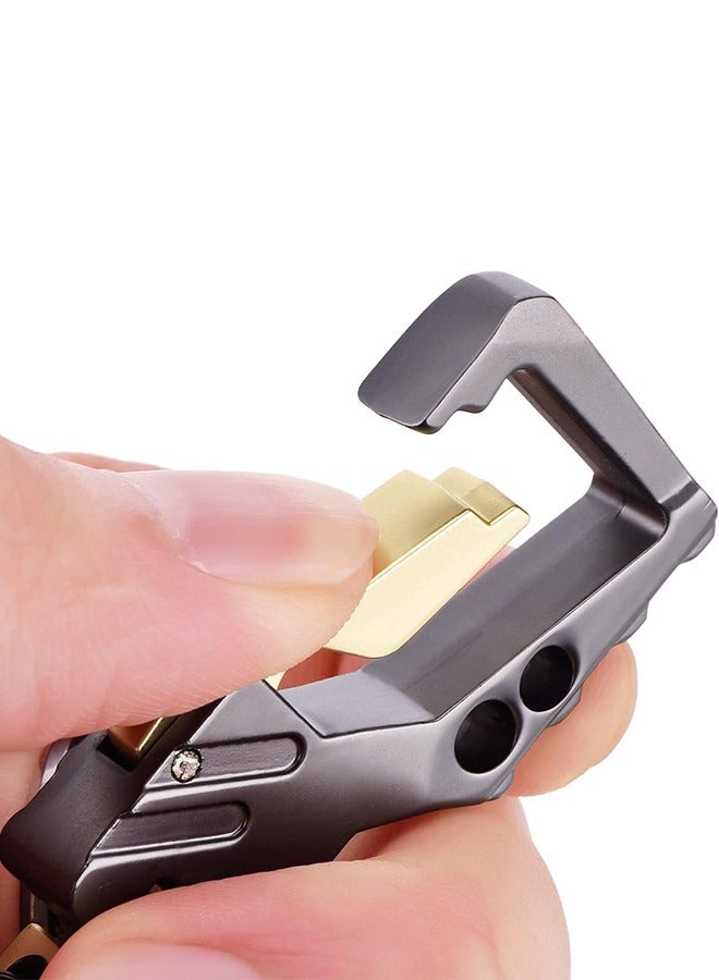 سلسلة مفاتيح سيارة للرجال والنساء، حلقات مفاتيح معدنية، عبوتين، معدن زنك، رمادي - Image 3