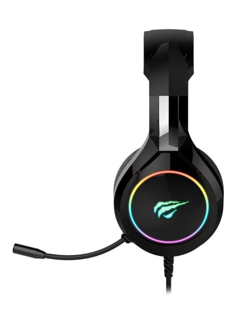 havit Havit H2232d Over Ear Wired Gaming Headset with Boom Microphone & RGB LED for PC, Laptop, PS4, Xbox, Switch  - Image 5