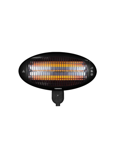 TORNADO Wall Mounted Halogen Heater 2000 Watt Black THH-2000W
