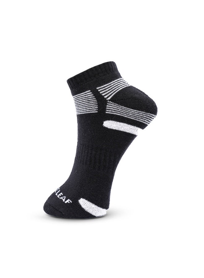 الورقة البيضاء 3 حزم من الجوارب القصيرة ذات النسيج الفروي الكامل للرجال – رمادي غامق، أزرق وأسود - Image 4