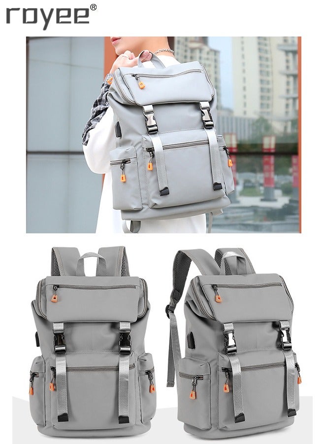Royee Fashionable Outdoor Leisure Backpack, Large Capacity Schoolbag For Men, Double Shoulder Backpack for High School Boys  - Image 1