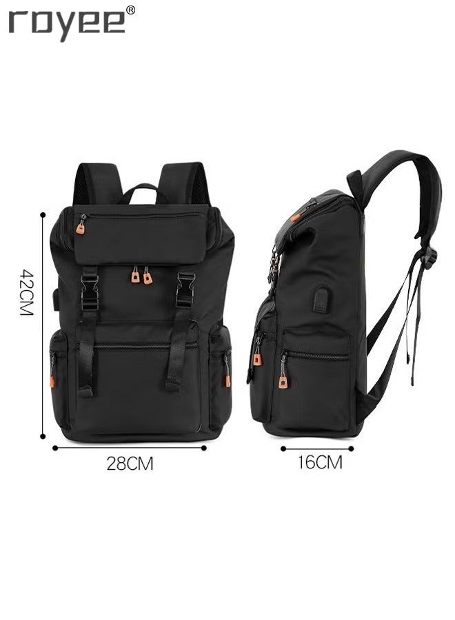 Royee Fashionable Outdoor Leisure Backpack, Large Capacity Schoolbag For Men, Double Shoulder Backpack for High School Boys  - Image 3