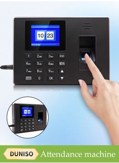 DUNISO Intelligent Biometric Fingerprint Password Attendance Machine, Employee Sign-In Recorder, Clock-In Machine, Employee Intelligent Fingerprint Sign-In Reporting Machine, Attendance Clock  - Image 1