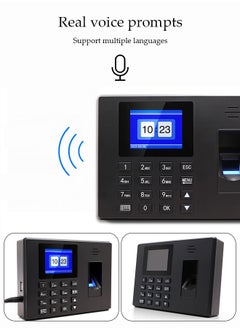 DUNISO Intelligent Biometric Fingerprint Password Attendance Machine, Employee Sign-In Recorder, Clock-In Machine, Employee Intelligent Fingerprint Sign-In Reporting Machine, Attendance Clock  - Image 4
