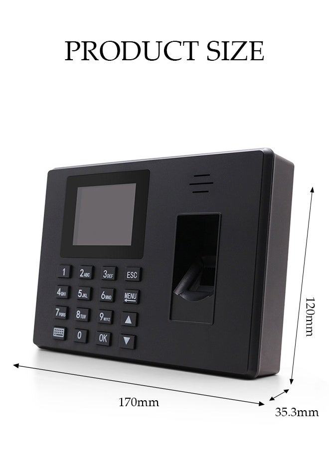 DUNISO Intelligent Biometric Fingerprint Password Attendance Machine, Employee Sign-In Recorder, Clock-In Machine, Employee Intelligent Fingerprint Sign-In Reporting Machine, Attendance Clock  - Image 3