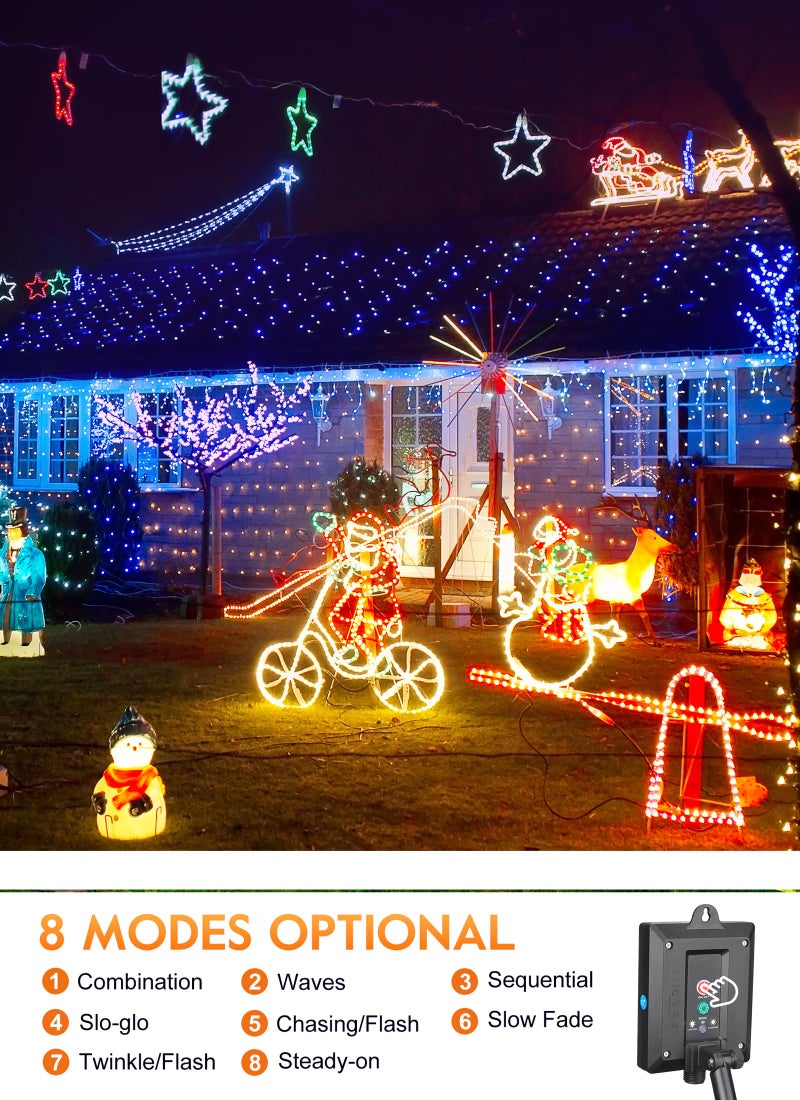 Brightown Solar String Lights Outdoor Waterproof, 18 Colors Changing 39FT Fairy Rope Light Solar Powered with Remote, 100 LEDs Multicolor Trampoline Light Rope Lighting for Outside Christmas Party - Image 3