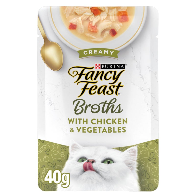 Fancy Feast Purina Fancy Feast Lickable Wet Cat Food Broth Topper, Classic With Chicken and Vegetables - (Pack of 16) 1.4 oz. Pouches - Image 3