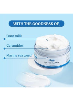 vilvah STORE Goat Milk Hair Mask Deep Nourishing Hair Mask Provides Deep Conditioning & Strength Curl Or Styling Cream Powered With Goat Milk For Women & Men 200 Gm  - Image 3