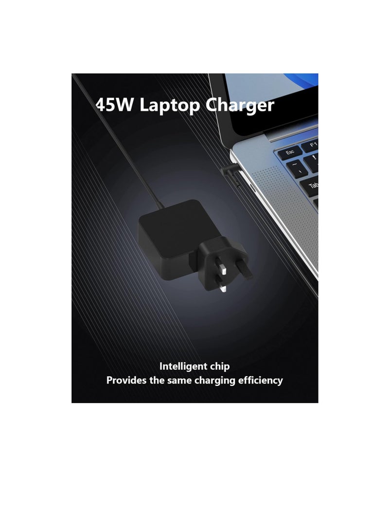 Terabyte شاحن لابتوب 45 واط لموديلات ASUS VivoBook 14 15 X540 X541S X541UA X553M X540UA X540S X540LA Zenbook UX305 UX305F UX310U UX31A UX330 E203 E203M E203MA محول طاقة 4.0 مم * 1.35 مم C0017 - Image 2