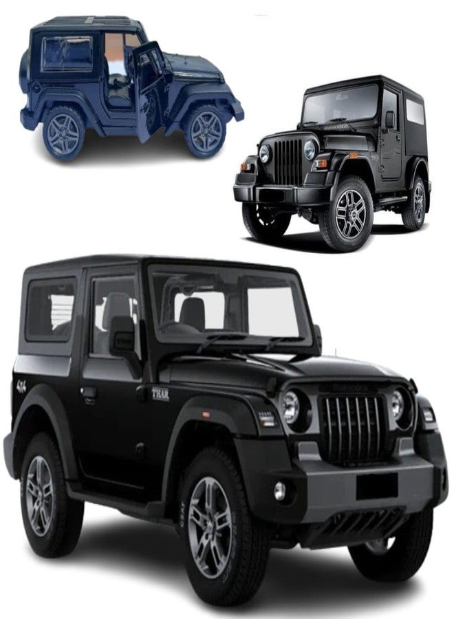 Collen Array Thaar Toy car for Kids|Openable Doors|Mini Model of Real Thar car|Pullback & go |Random Color. Pack of 1 - Image 1