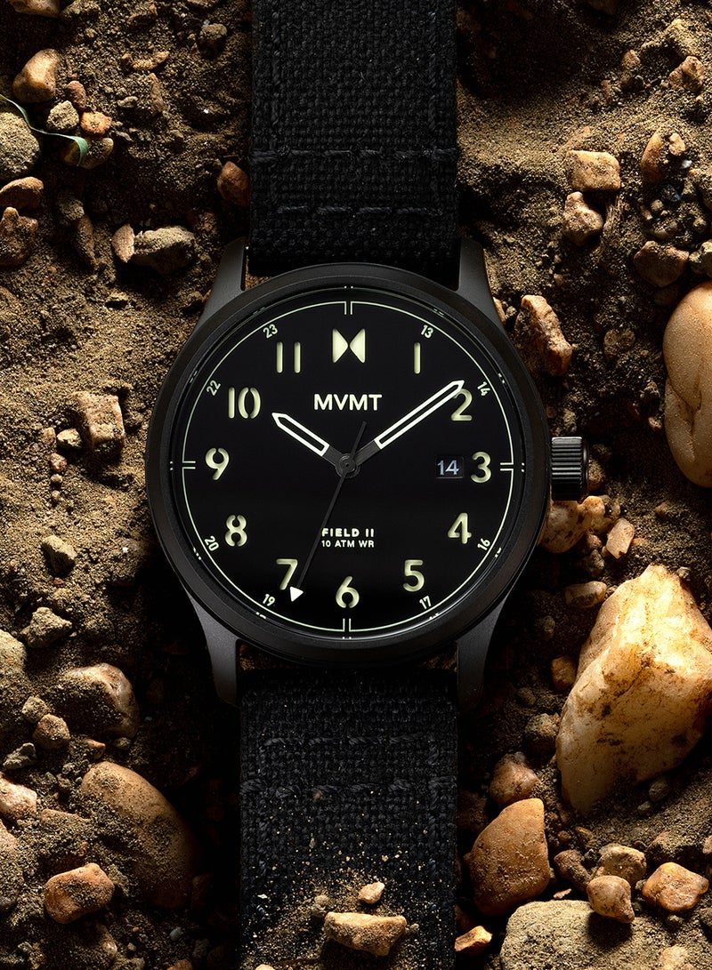 MVMT ROUND ANALOG MEN'S BLACK CASE WATCH - 28000363-D - Image 5