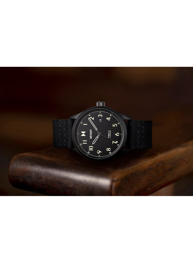 MVMT ROUND ANALOG MEN'S BLACK CASE WATCH - 28000363-D - Image 3