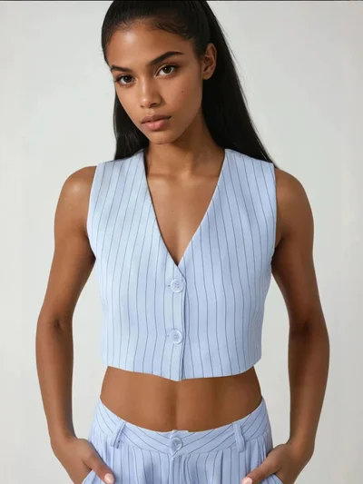 زوبعة صدرية قصيرة مخططة من مجموعة بيكا