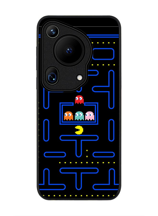 Stylizedd حافظة حواف سوداء متينة لهاتف هواوي بورا 70 ألترا، حافظة مرنة رقيقة من المطاط المضاد للسقوط - باكمان - Image 1