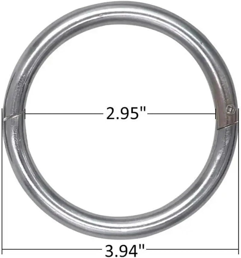 Bull Nose Ring 3pcs Cattle Nose Rings Bull Ox Traction Clasp Farm Animals Livestock Clamps Animal Equipments Supplies(Large) - Image 2