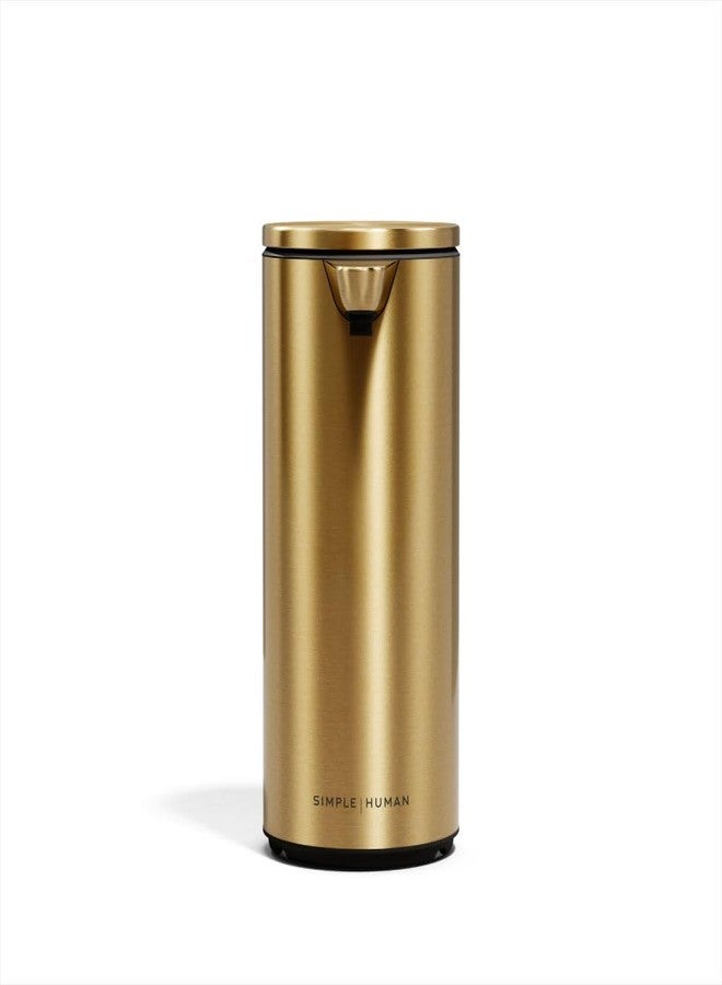 simplehuman 9 oz. Touch-Free Automatic Rechargeable Sensor Pump, Brass Stainless Steel, New - Image 1