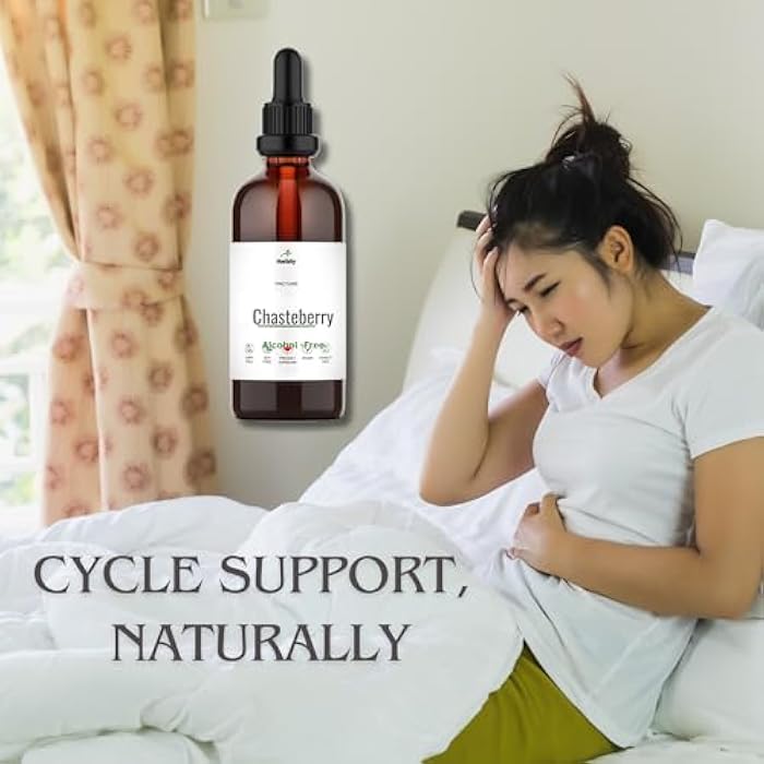 Herbity Chasteberry Tincture – Alcohol-Free Herbal Supplement for Hormonal Balance & Menstrual Support – Vegan, Glycerin-Based Extract – 3.4 fl oz (100 mL) - Image 5