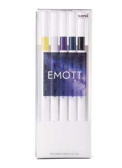 Uniball 5-Piece Emott Fineliners 0.4mm Tip Midnight Colour Set  - Image 1
