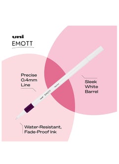 Uniball 5-Piece Emott Fineliners 0.4mm Tip Midnight Colour Set  - Image 4