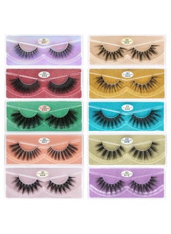 FARRED Wholesale False Lashes 10 Pairs 10 Styles Medium Length Vegan Eyelashes Fluffy Volume Strip Lashes Bulk 10 Portable Boxes Fake Eyelashes Mixed Natural Look 3D Faux Mink Lashes(Mix 10Pairs)  - Image 1