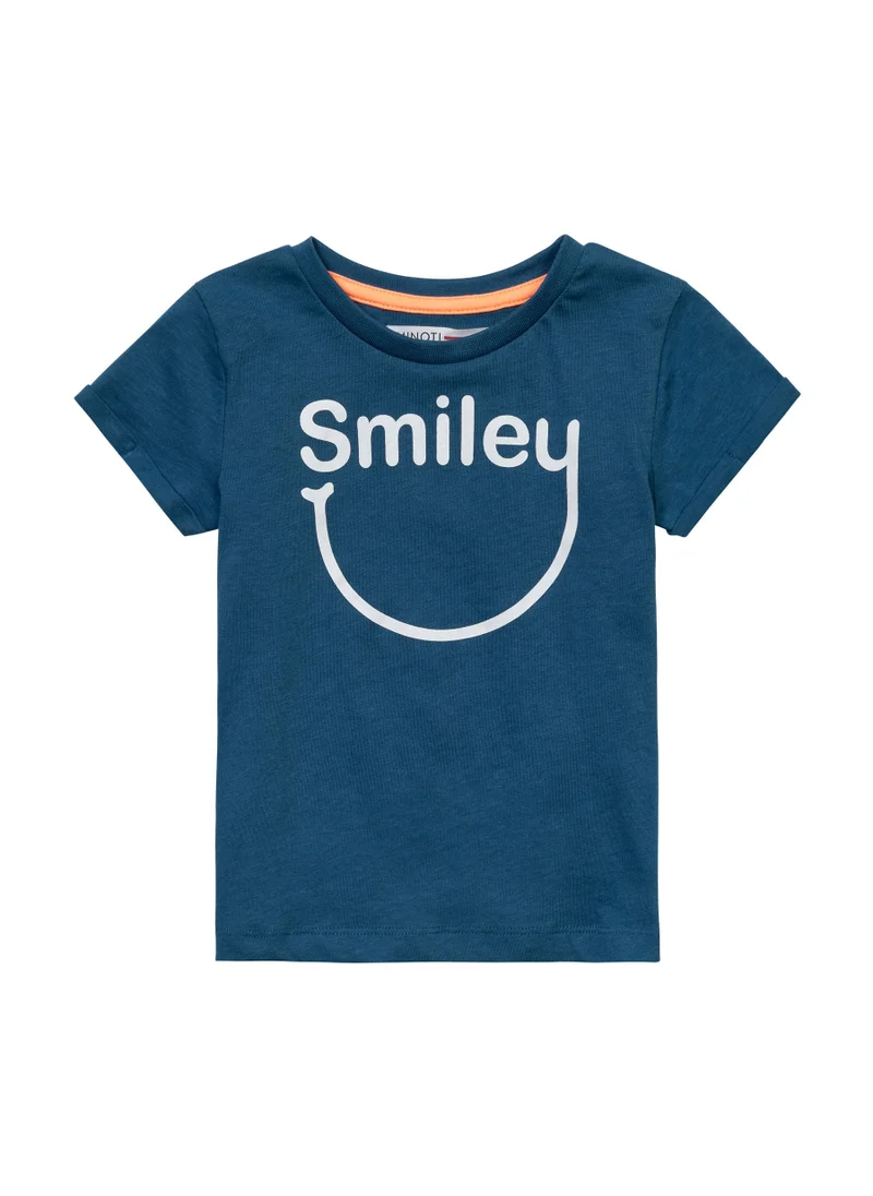 MINOTI Kids Boys  Roll Sleeve T-Shirt With Print