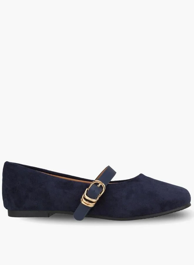 ليتل ميسي Girls Textured Mary Jane Shoes