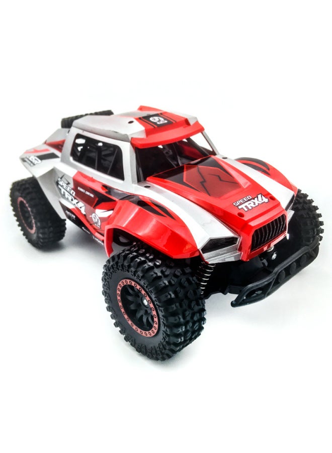 2.4g High-speed Short Card Remote Control Car High-speed Drift Off-road Remote Control Toy Climbing Racing Model-Color:Red-Proportion:1:12  - Image 1