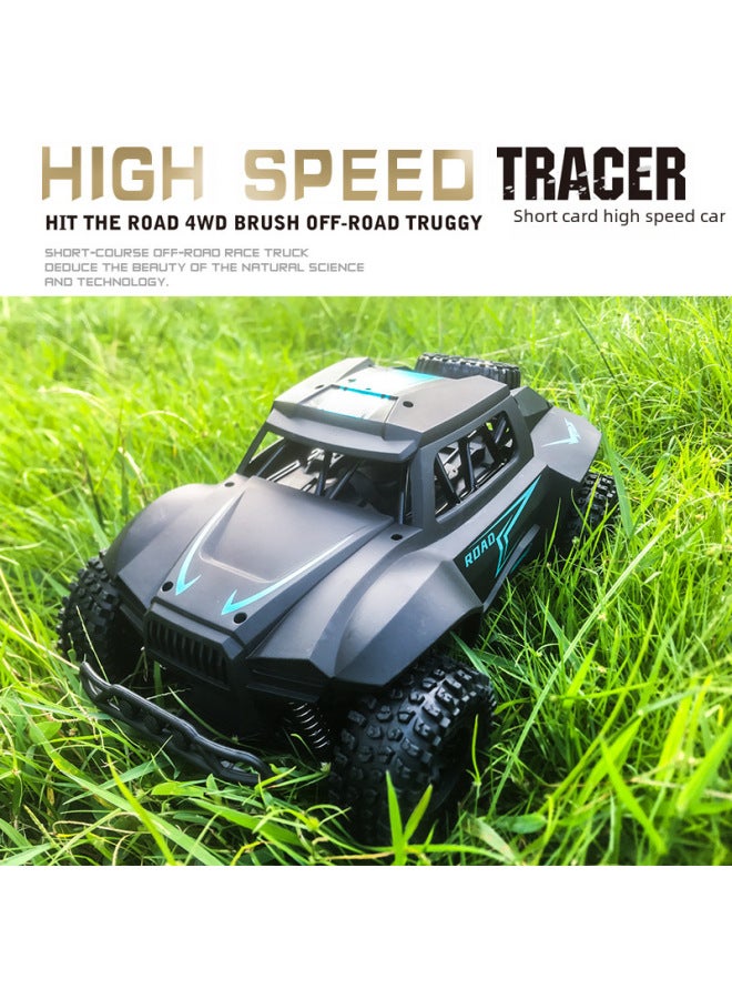 2.4g High-speed Short Card Remote Control Car High-speed Drift Off-road Remote Control Toy Climbing Racing Model-Color:Red-Proportion:1:12  - Image 3