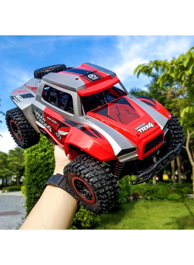 2.4g High-speed Short Card Remote Control Car High-speed Drift Off-road Remote Control Toy Climbing Racing Model-Color:Red-Proportion:1:12  - Image 4